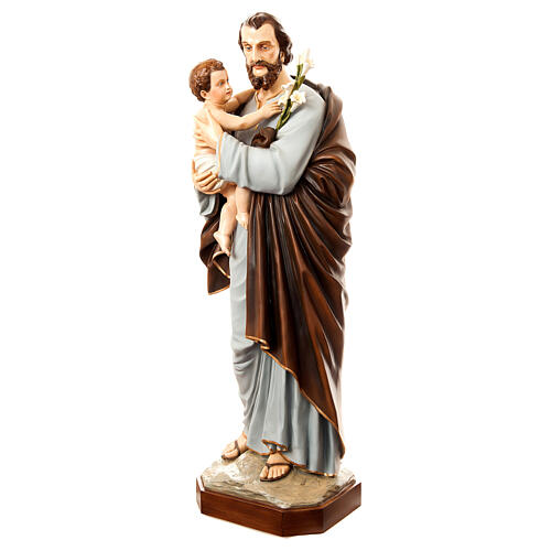 Figura Święty Józef z Dzieciątkiem 175 cm włókno szklane malowane, NA ZEWNĄTRZ 3