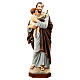 Statue Saint Joseph with Child, 175 cm in painted fiberglass FOR OUTDOORS s1