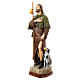 Statue of St. Roch with dog in coloured fibreglass 160 cm for EXTERNAL USE s3
