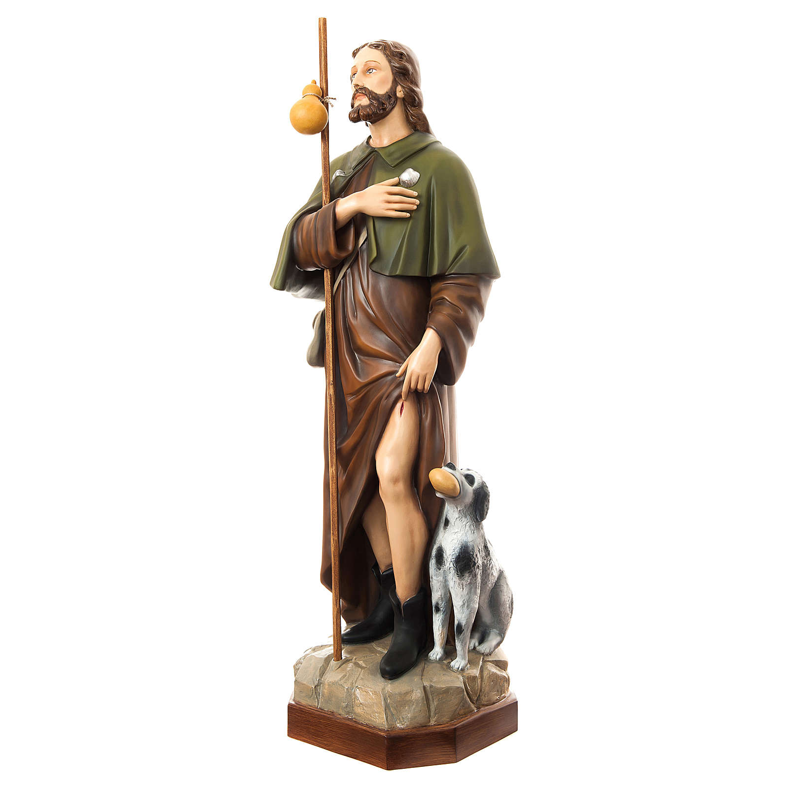 Saint Roch with Dog Statue, 160 cm in painted fiberglass FOR | online 