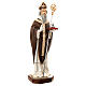 Statue of St. Nicholas of Bari in coloured fibreglass 170 cm for EXTERNAL USE s4