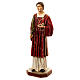 Statue of St. Stephen in coloured fibreglass 110 cm for EXTERNAL USE s3