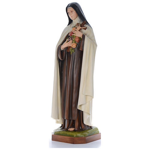 Statue of St. Theresa in coloured fibreglass 150 cm for EXTERNAL USE 2