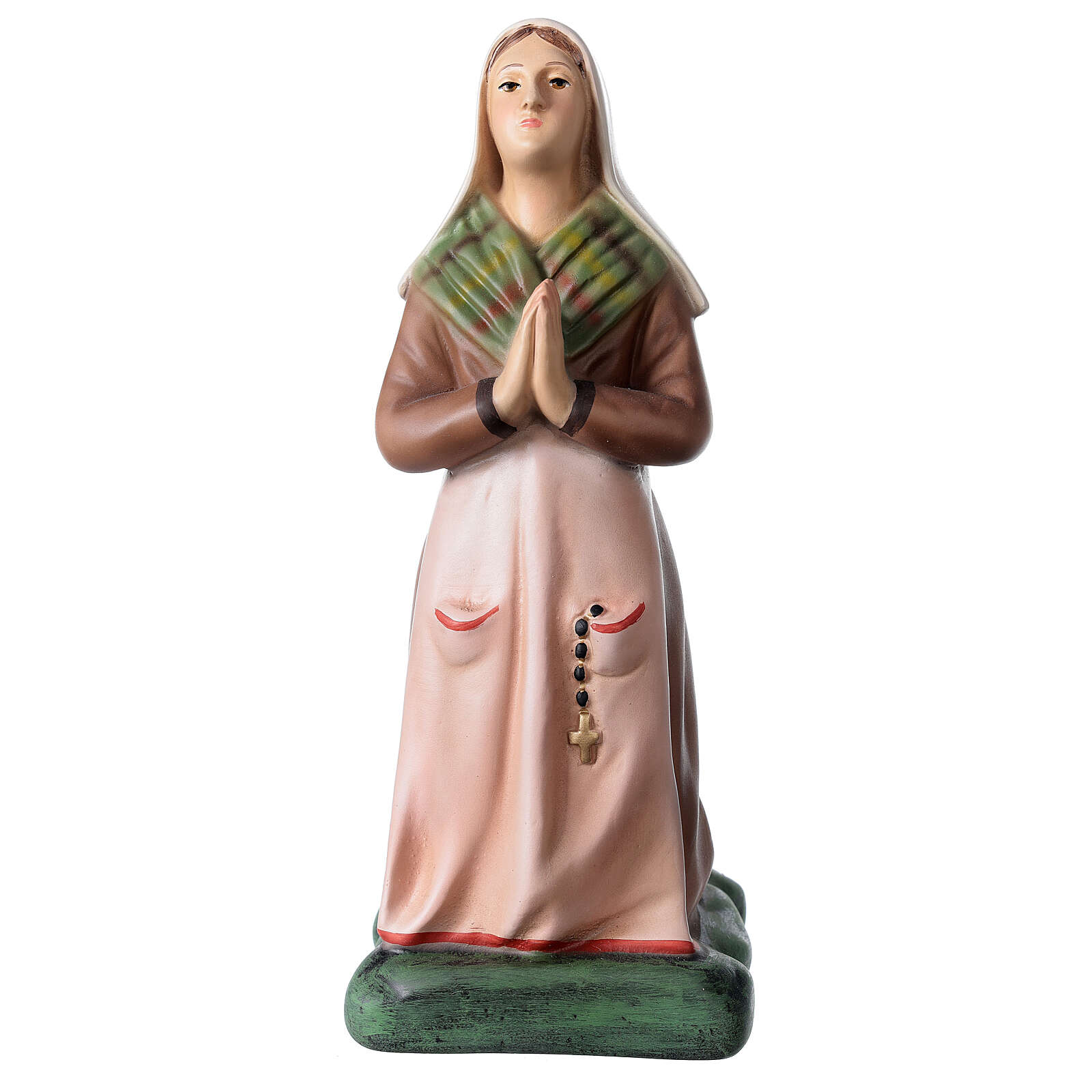 Statue of St. Bernadette in coloured resin 22 cm | online sales on