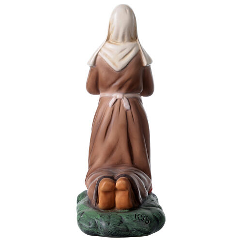 Statua Santa Bernadette resina 22 cm colorata 4