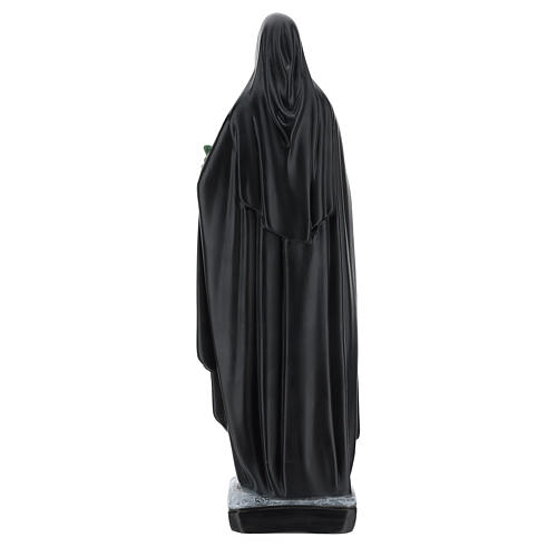 Statue of St. Catherine of Siena in resin 40 cm with flowers and book 5
