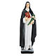 Statue of St. Catherine of Siena in resin 40 cm with flowers and book s1