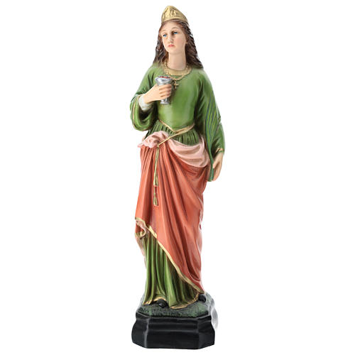 Statue of St. Lucia 30 cm in coloured resin 1