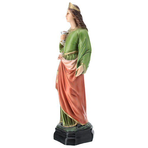 Statue of St. Lucia 30 cm in coloured resin 3