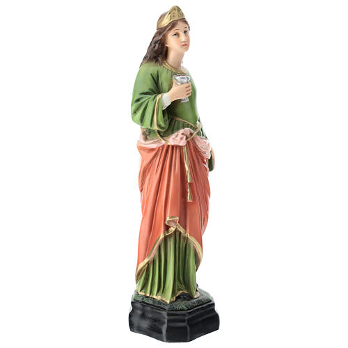 Statue of St. Lucia 30 cm in coloured resin 4