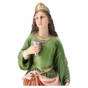 Statua Santa Lucia resina 30 cm resina colorata