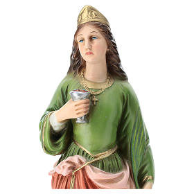 Saint Lucy statue, 30 cm colored resin