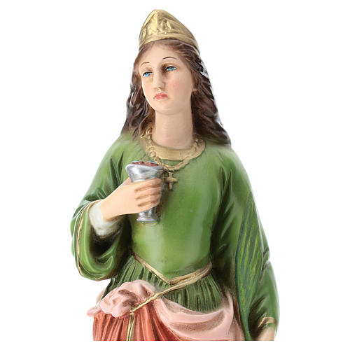 Saint Lucy statue, 30 cm colored resin 2