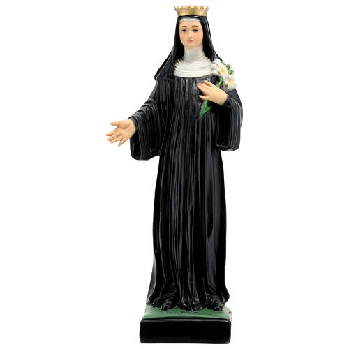 Statue, Heilige Patricia, 30 cm, aus Kunstharz, farbig gefasst 1