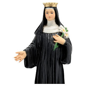 Statua Santa Patrizia 30 cm resina colorata
