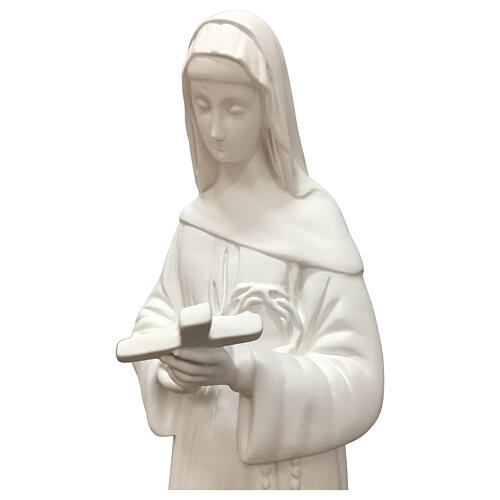 Statue of Saint Rita, white fibreglass, 24 in, FOR OUTDOOR 4