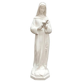 Estatua Santa Rita fibra de vidrio 60 cm blanca PARA EXTERIOR