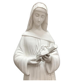 Estatua Santa Rita fibra de vidrio 60 cm blanca PARA EXTERIOR