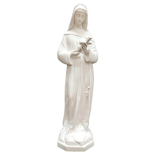 Estatua Santa Rita fibra de vidrio 60 cm blanca PARA EXTERIOR 1