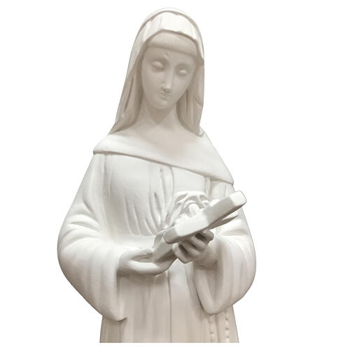 Estatua Santa Rita fibra de vidrio 60 cm blanca PARA EXTERIOR 2