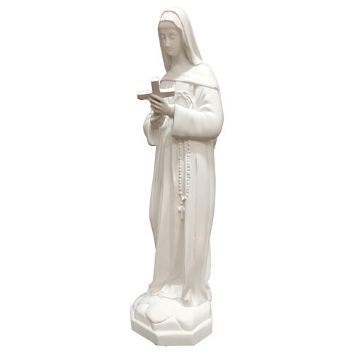 Estatua Santa Rita fibra de vidrio 60 cm blanca PARA EXTERIOR 5
