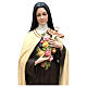 Estatua Santa Teresa 150 cm fibra de vidrio coloreada ojos de cristal s2