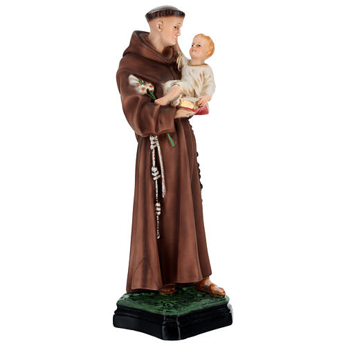 Statue, Heiliger Antonius, 40 cm, aus Kunstharz, farbig gefasst 3