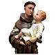 St Anthony of Padua with Child statue, 40 cm colored resin s2