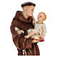 St Anthony of Padua with Child statue, 40 cm colored resin s4