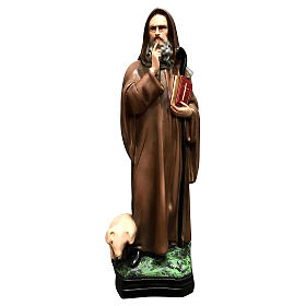 Estatua San Antonio Abad 30 cm resina coloreada