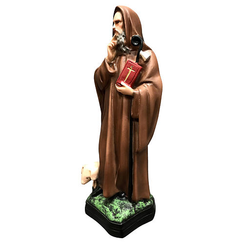 Estatua San Antonio Abad 30 cm resina coloreada 3