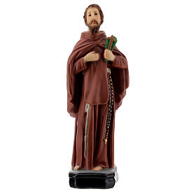 Saint Ciro statue, 20 cm colored resin