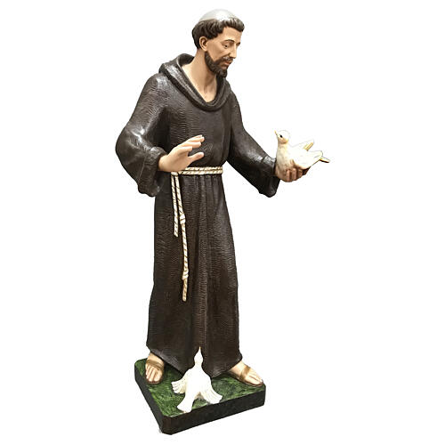 St. Francis Statue 85 cm Colored Fiberglass 3