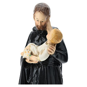 Statua San Gaetano resina 25 cm colorata