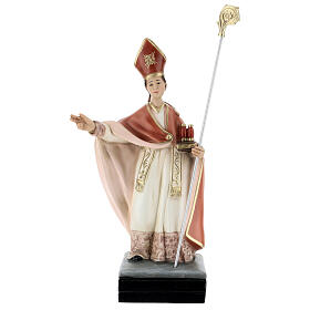 Estatua San Gennaro resina 40 cm coloreada