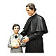 Statue Saint Jean Bosco et Saint Dominique Savio 170 cm fibre de verre avec oeil de verre s2