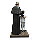 Saint John Bosco with Dominic Savio statue, 170 cm fiberglass glass eyes s5