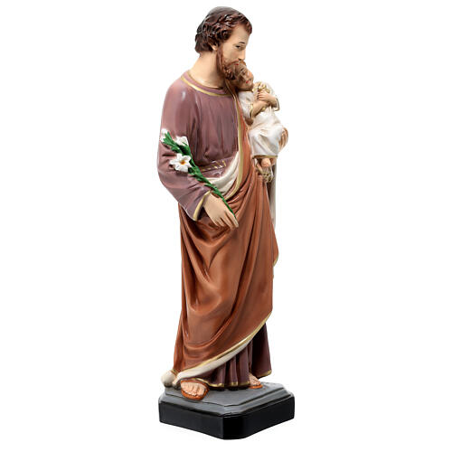 Saint Jospeph with Child statue, 40 cm colored resin 5