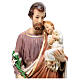 Saint Jospeph with Child statue, 40 cm colored resin s2