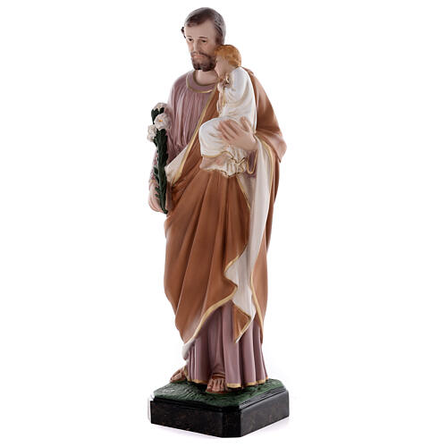 Statue Saint Joseph 50 cm fibre de verre colorée 6