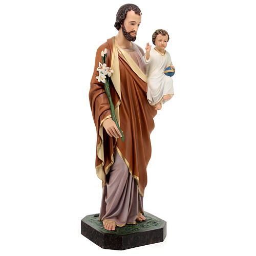 Statue, Heiliger Josef, 85 cm, Glasfaserkunststoff, farbig gefasst, AUßENAUFSTELLUNG 3