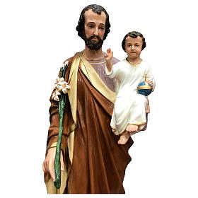 Statue in Vetroresina: Statua San Giuseppe 85 cm vetroresina colorata PER ESTERNO