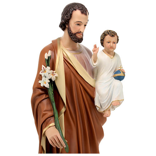 Saint Joseph statue, 85 cm colored fiberglass FOR OUTDOORS 4