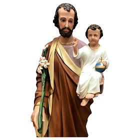 Statue in Vetroresina: Statua San Giuseppe 85 cm vetroresina dipinta