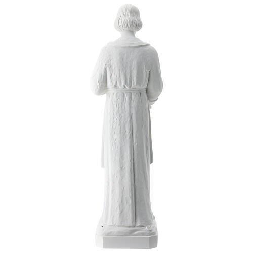 Estatua San José trabajador fibra de vidrio blanca 80 cm PARA EXTERIOR 9