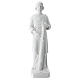 Estatua San José trabajador fibra de vidrio blanca 80 cm PARA EXTERIOR s1