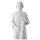 Estatua San José trabajador fibra de vidrio blanca 80 cm PARA EXTERIOR s3