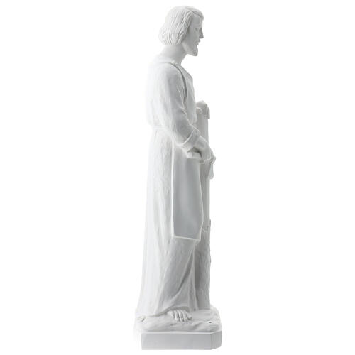 Figura Święty Józef Robotnik włókno szklane białe 80 cm NA ZEWNĄTRZ 7