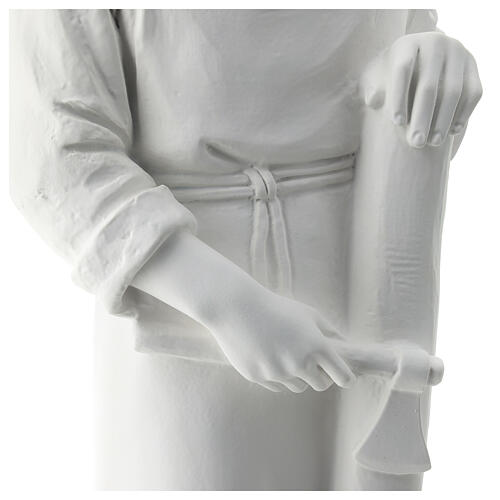 St Joseph worker statue, white fiberglass 80 cm FOR OUTDOORS 5