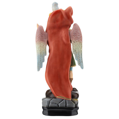 St Michael statue with sword, colored resin 45 cm 6
